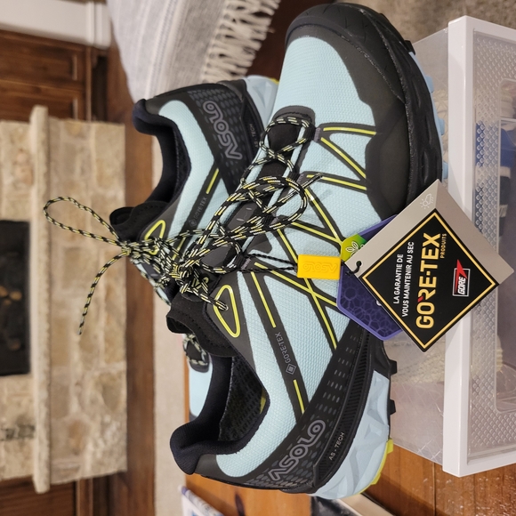 Asolo Gore-Tex Trail Running Shoes - Blue and Black - Picture 1 of 4